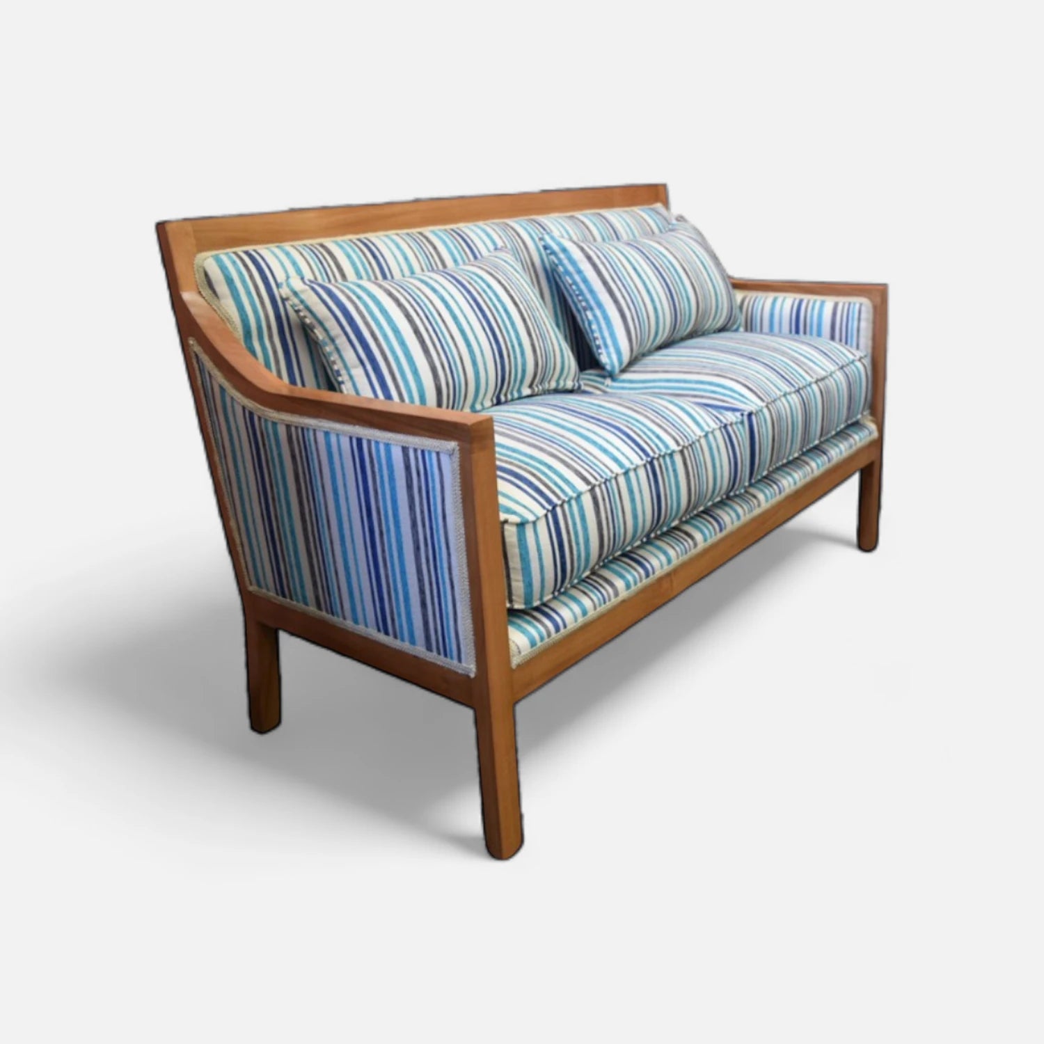 Sitial Marbella 2 Cuerpos - Tela Chenille Listado