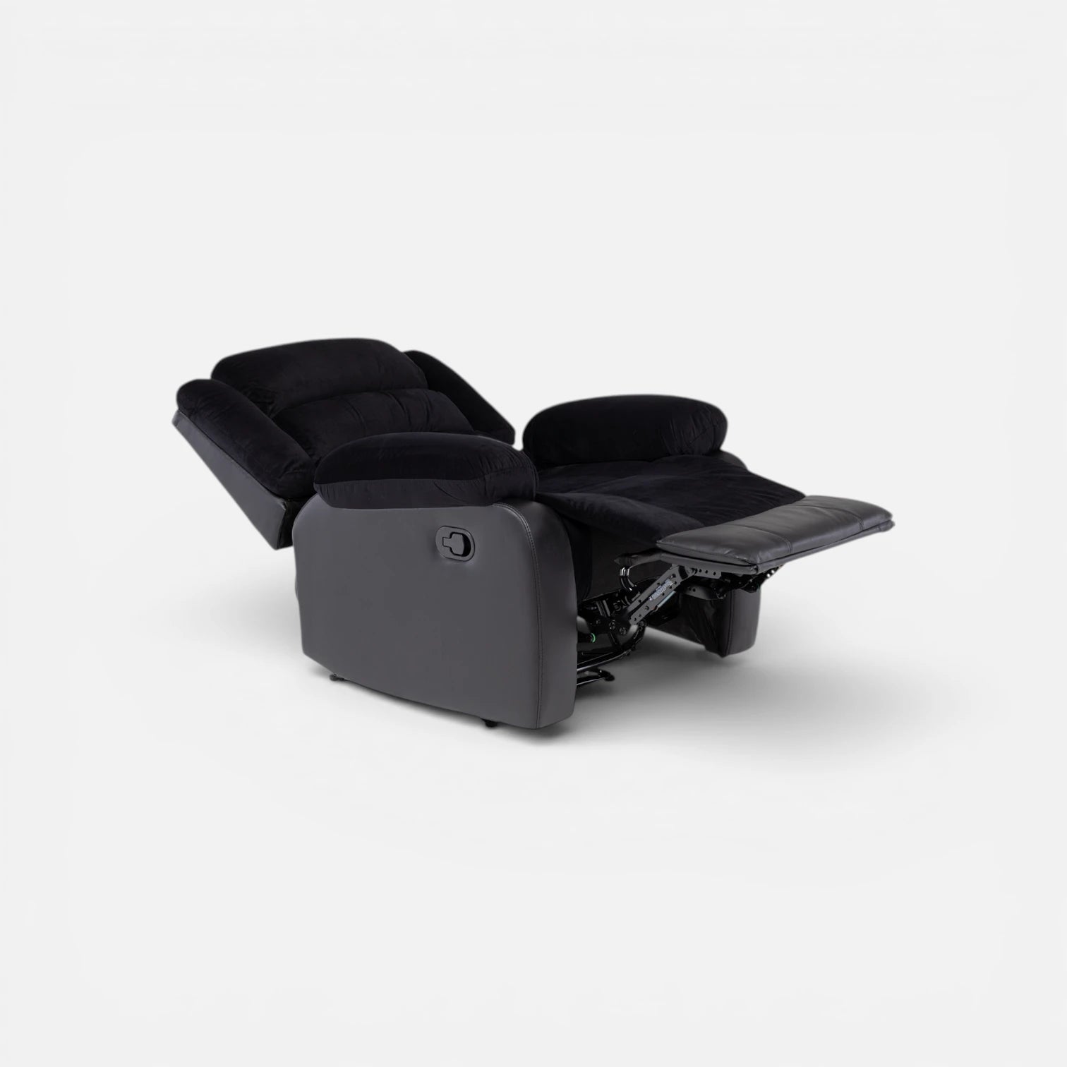 Sofá Bergere Marcus con Reclinación Manual - Negro
