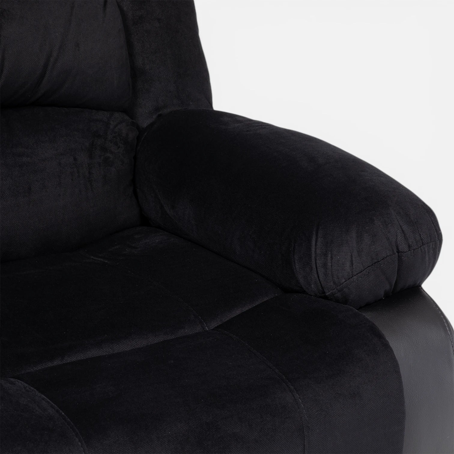 Sofá Bergere Marcus con Reclinación Manual - Negro