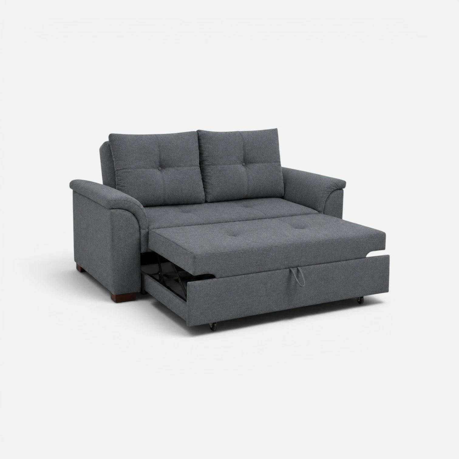 Sofá Cama Elena Tela Lino Finesse Gris Medio