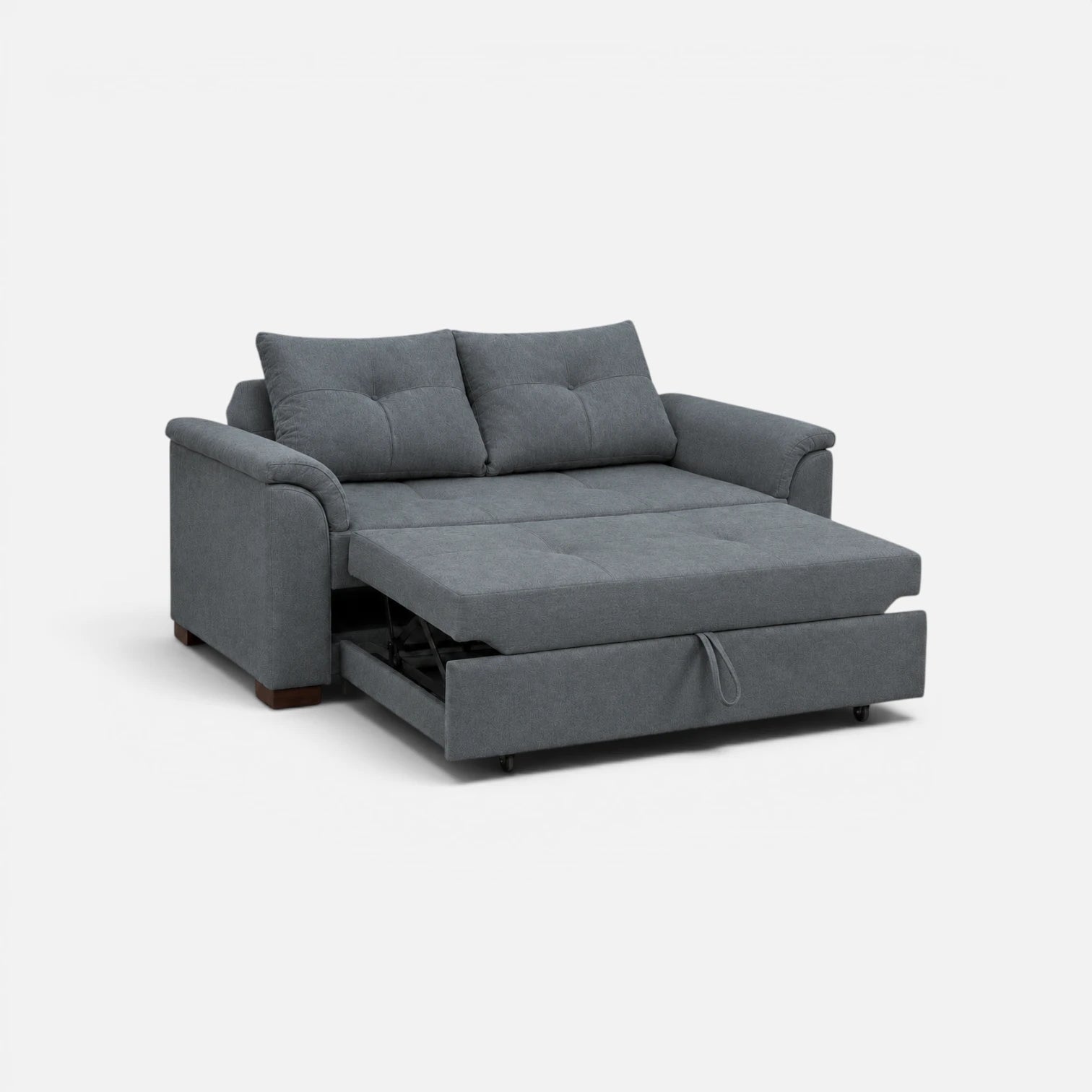 Sofá Cama Elena Tela Lino Finesse Gris Medio