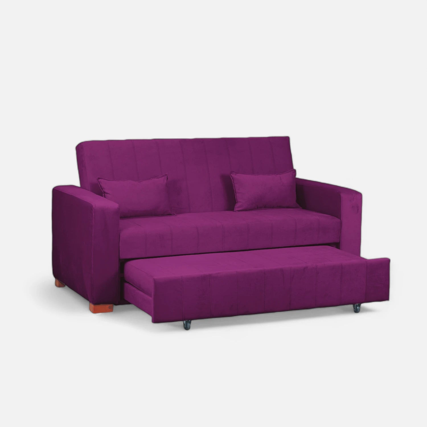 Sofá Cama Olivia - Tela Felpa Lila