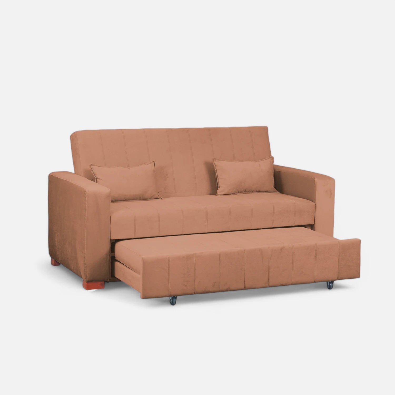 Sofá Cama Olivia - Tela Felpa Tostado