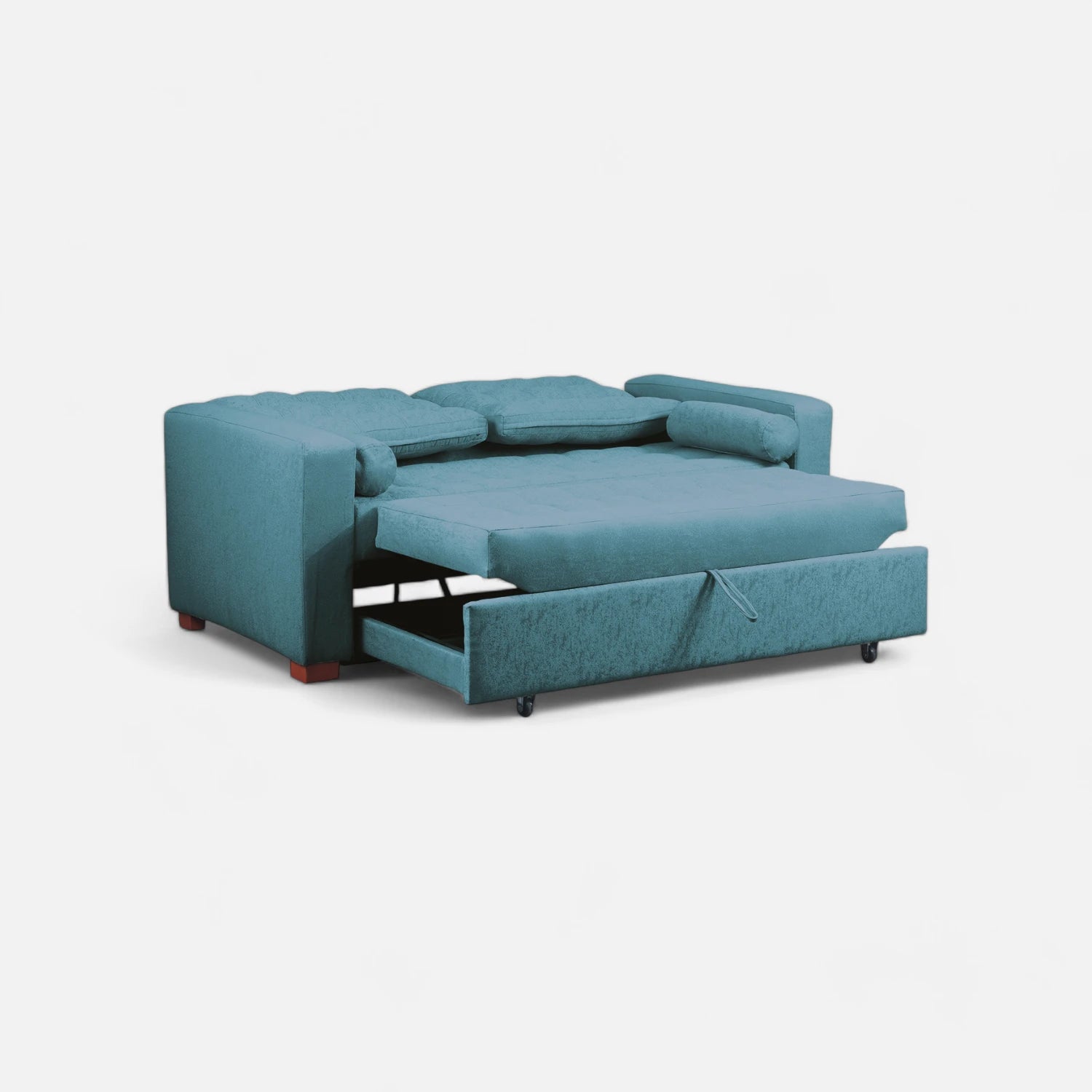 Sofá Cama Ciprés - Tela Lino Sidelli Azul Claro