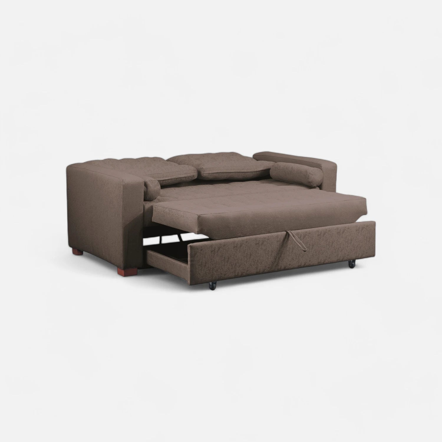 Sofá Cama Ciprés - Tela Lino Bahía Café