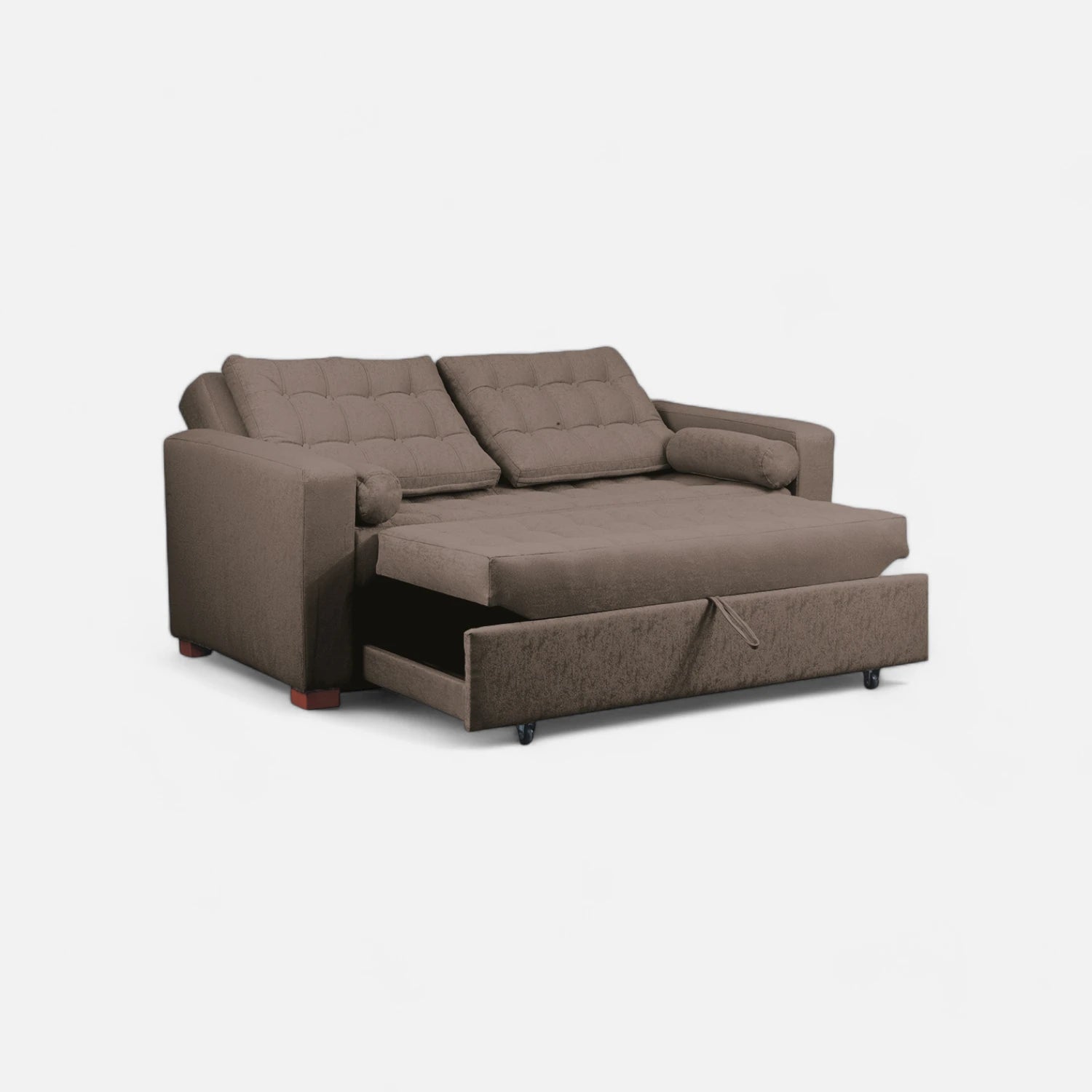 Sofá Cama Ciprés - Tela Lino Bahía Café
