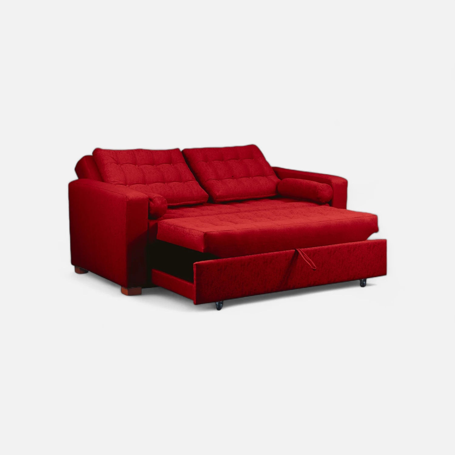 Sofá Cama Ciprés - Tela Lino Sidelli Burdeo