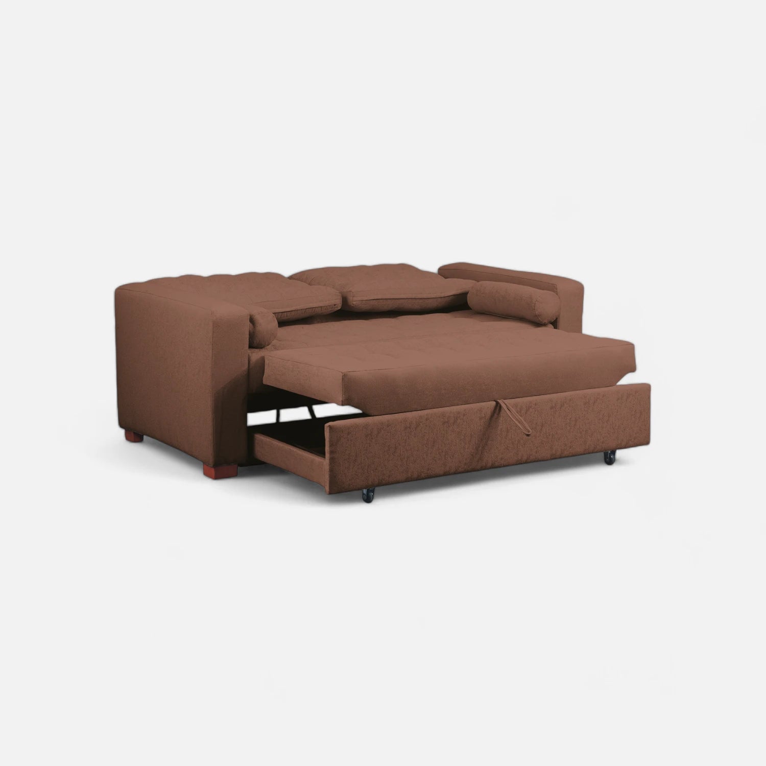 Sofá Cama Ciprés - Tela Lino Sidelli Café