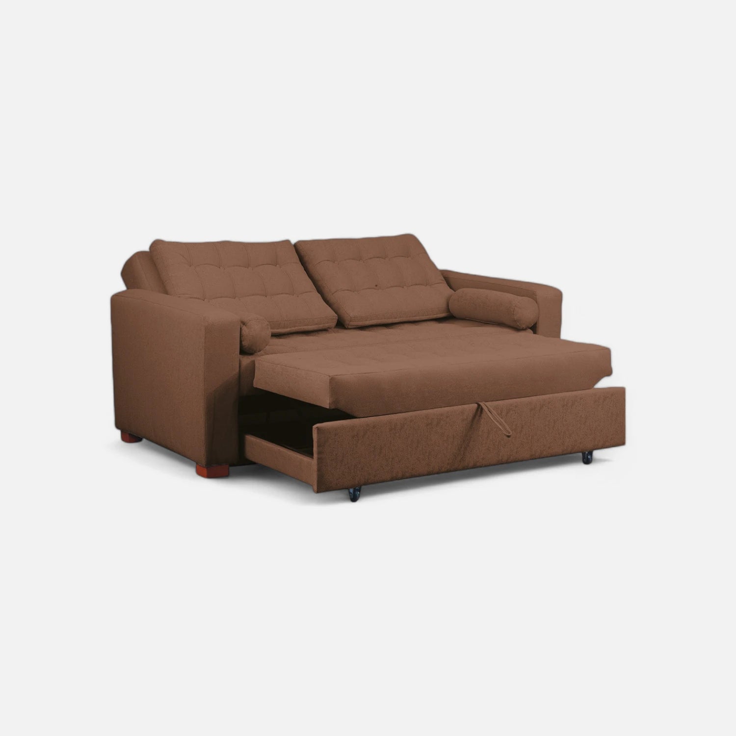 Sofá Cama Ciprés - Tela Lino Sidelli Café