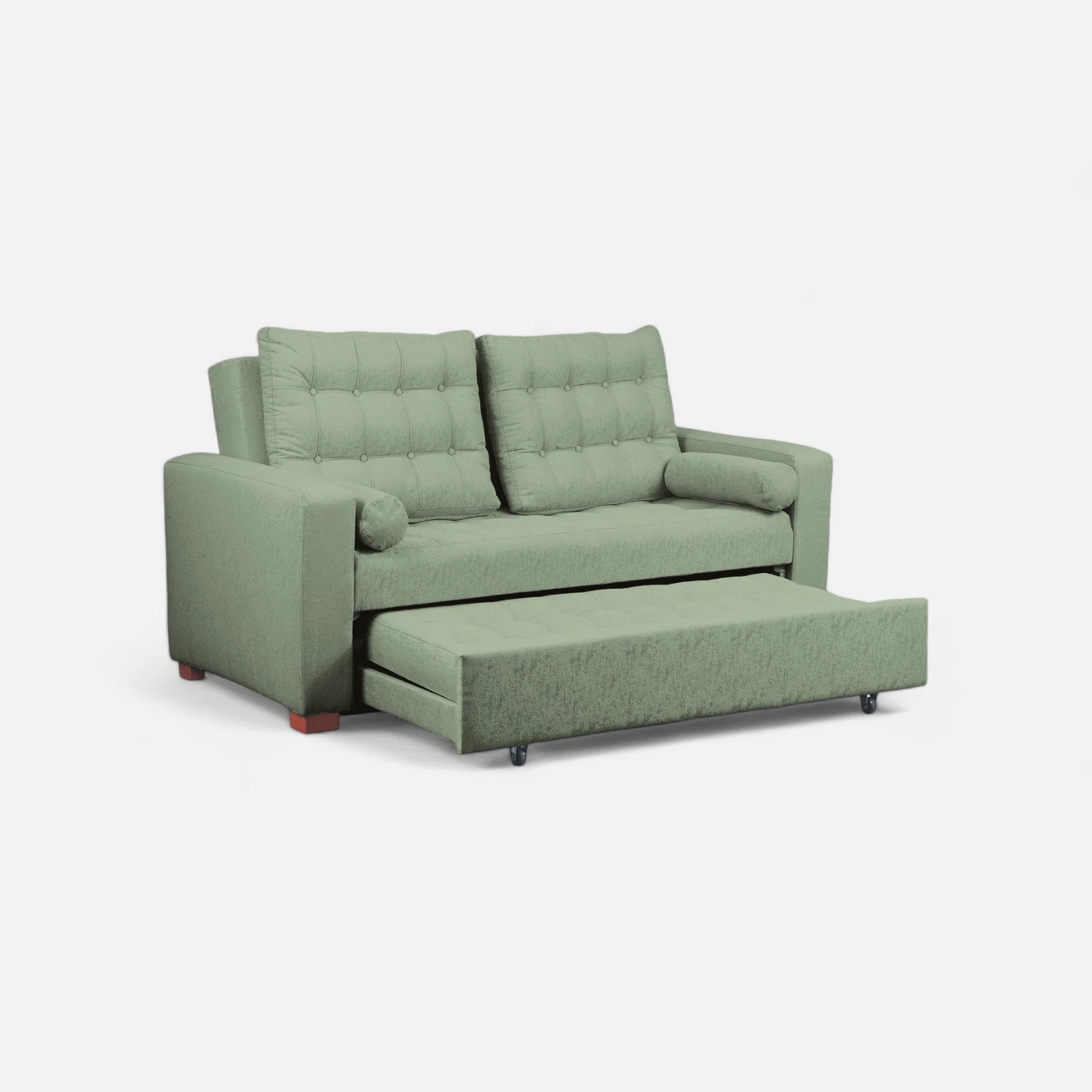 Sofá Cama Ciprés - Tela Lino Sidelli Verde Agua