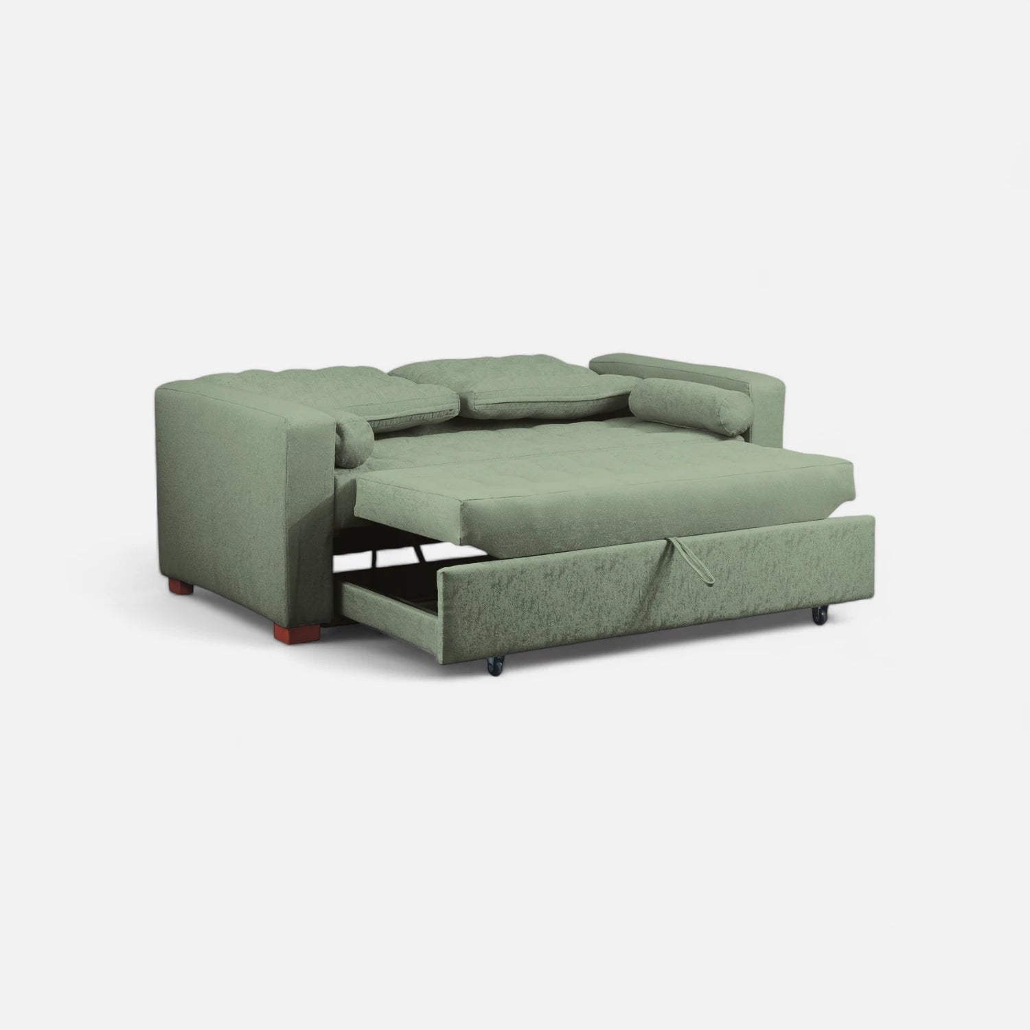 Sofá Cama Ciprés - Tela Lino Sidelli Verde Agua