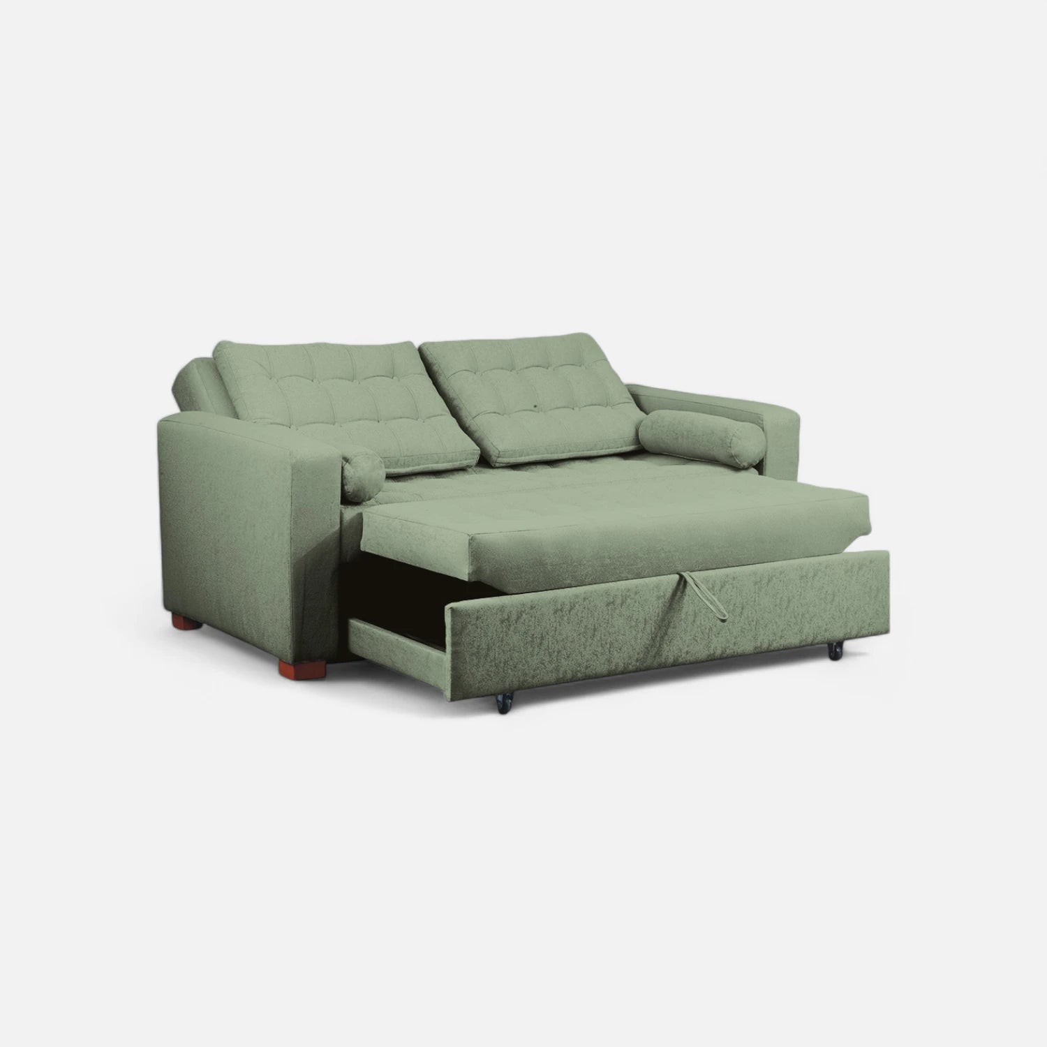 Sofá Cama Ciprés - Tela Lino Sidelli Verde Agua