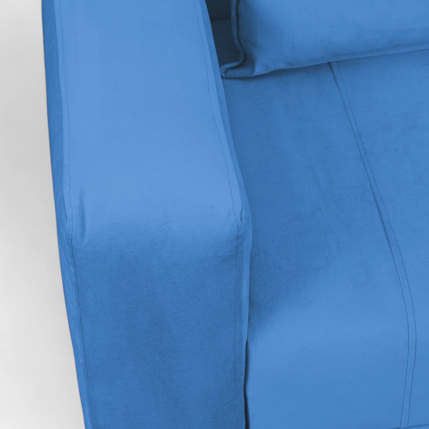 Sofá Cama Olivia - Tela Felpa Azul Petróleo