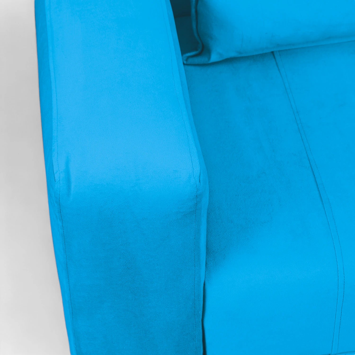 Sofá Cama Olivia - Tela Felpa Turquesa