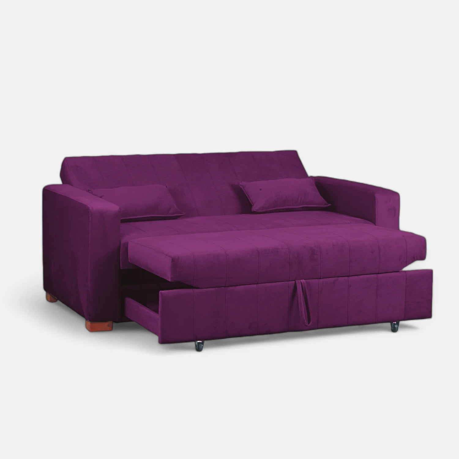 Sofá Cama Olivia - Tela Felpa Lila