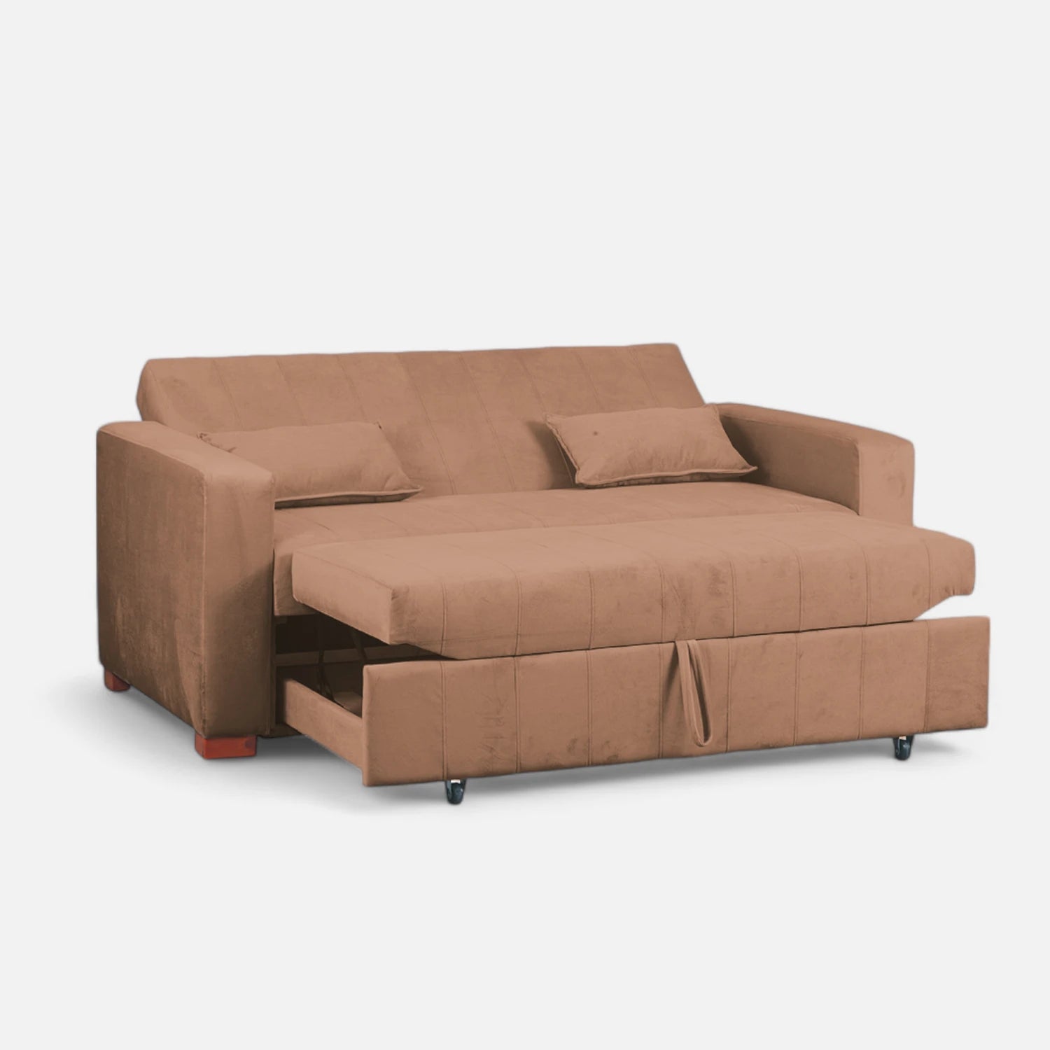 Sofá Cama Olivia - Tela Felpa Tostado