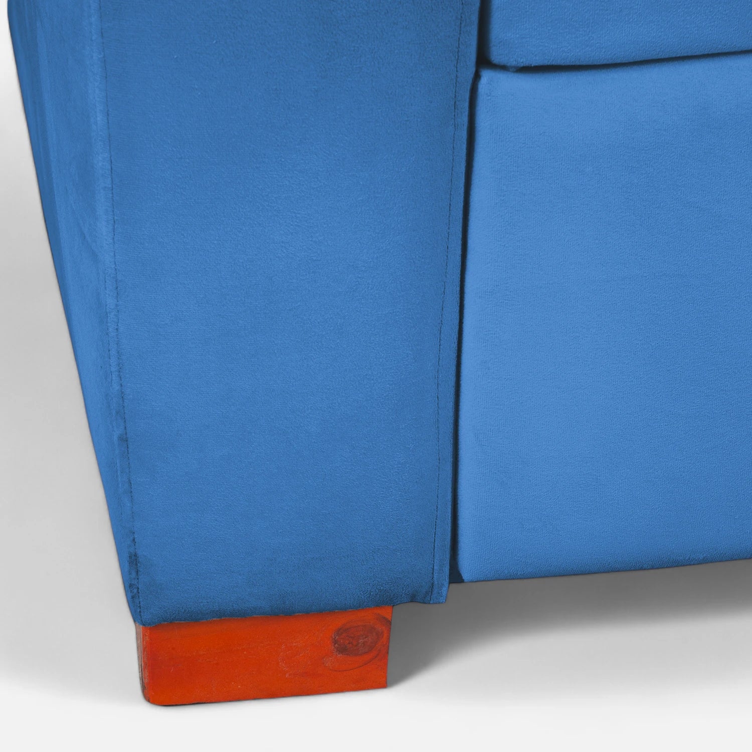 Sofá Cama Olivia - Tela Felpa Azul Petróleo