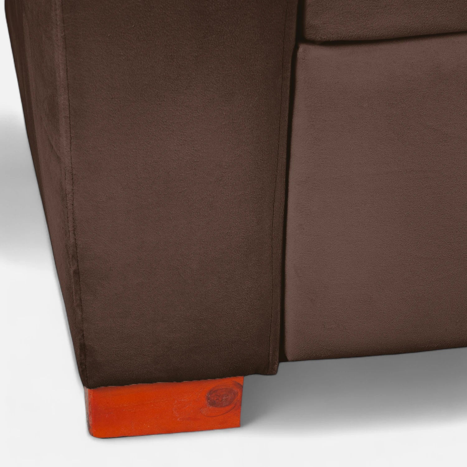 Sofá Cama Olivia - Tela Felpa Café