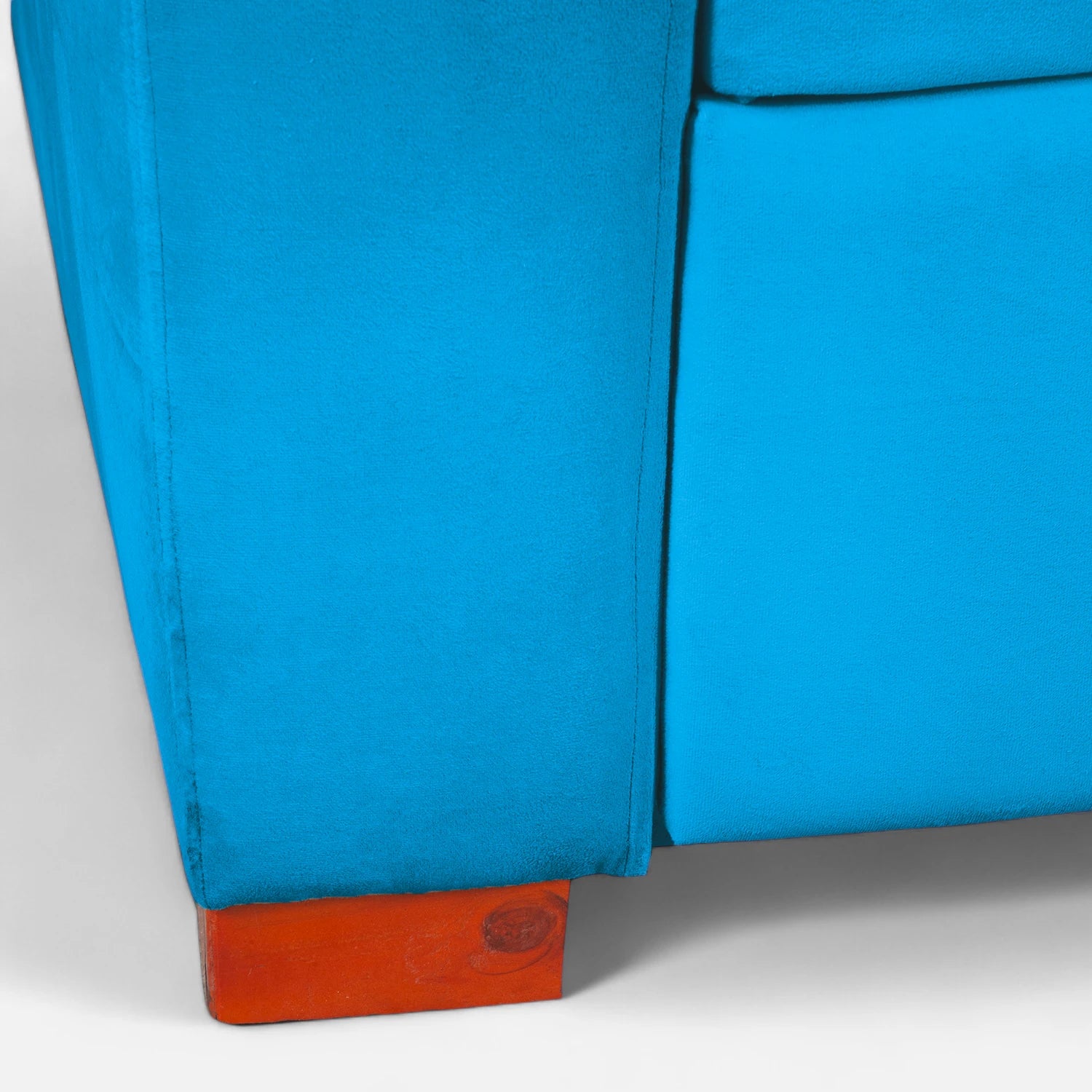 Sofá Cama Olivia - Tela Felpa Turquesa