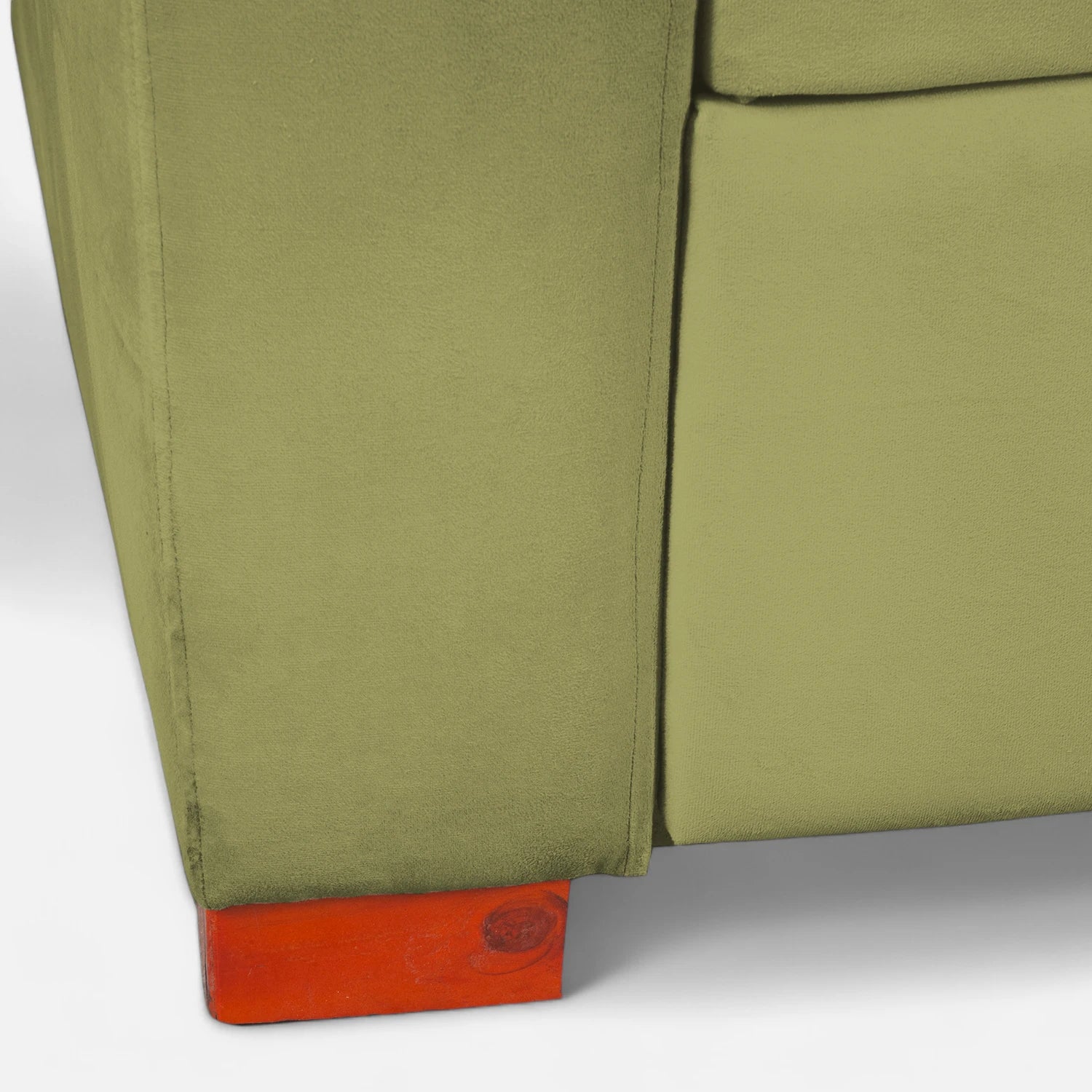 Sofá Cama Olivia - Tela Felpa Verde Musgo