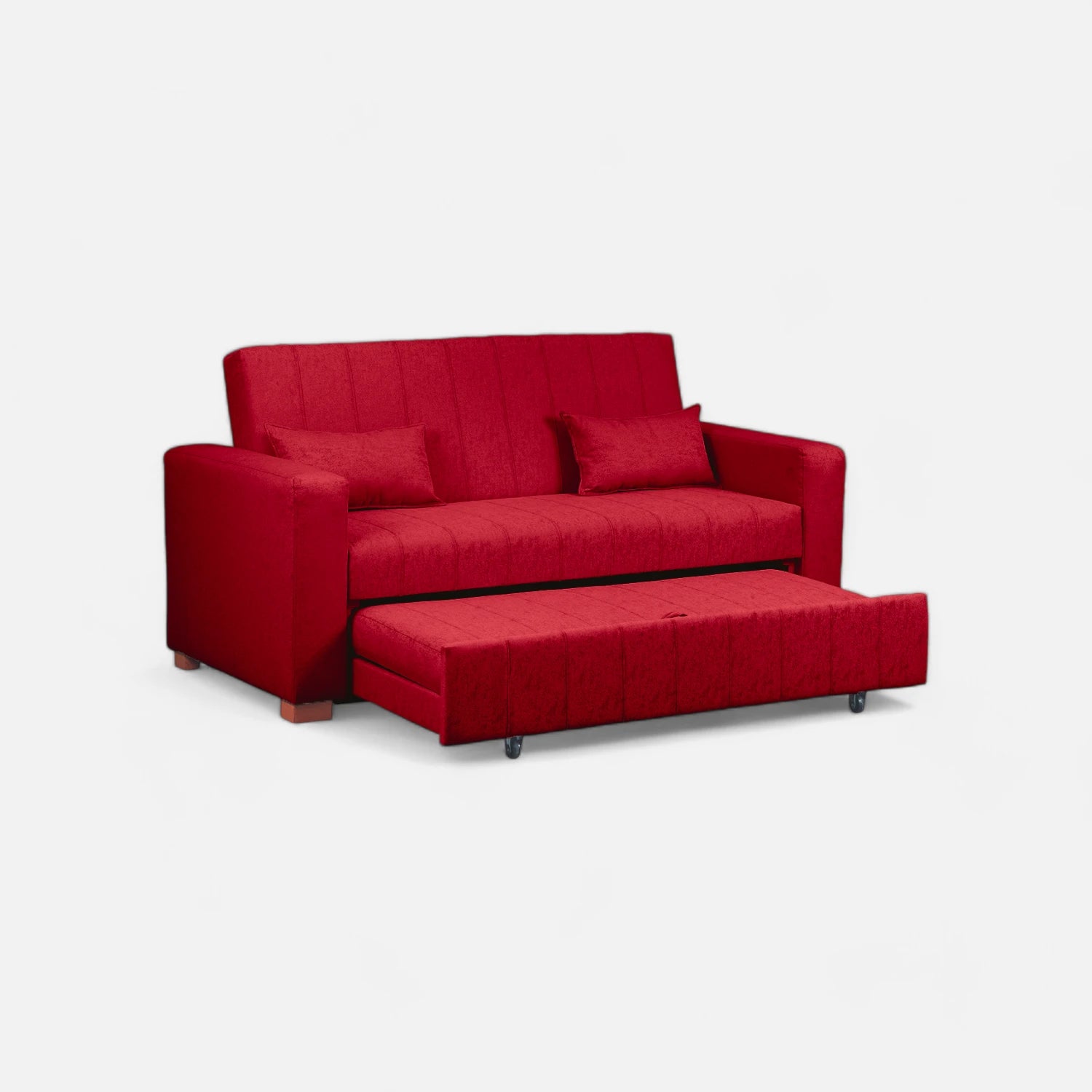 Sofá Cama Olivia - Tela Lino Sidelli Burdeo