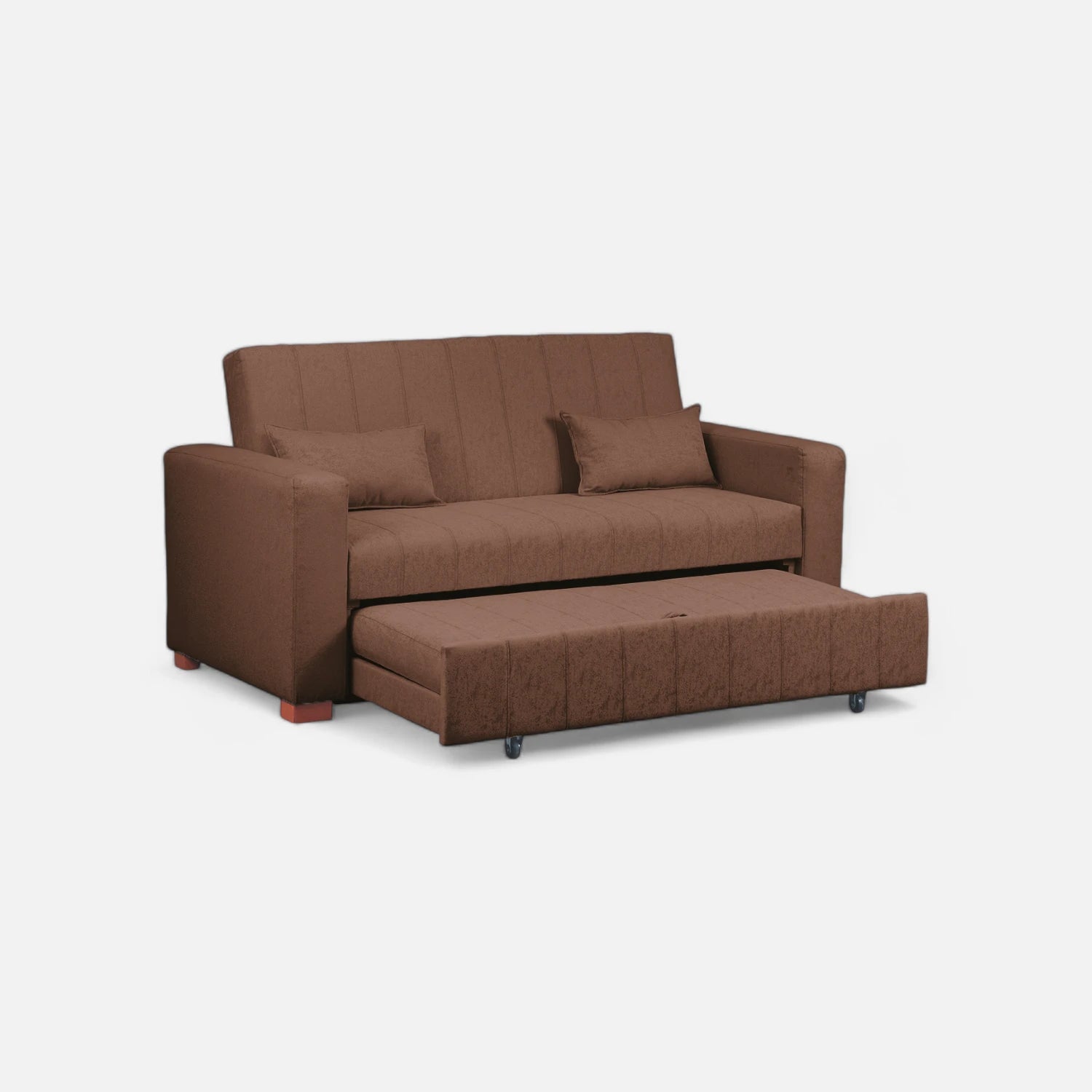 Sofá Cama Olivia - Tela Lino Sidelli Café