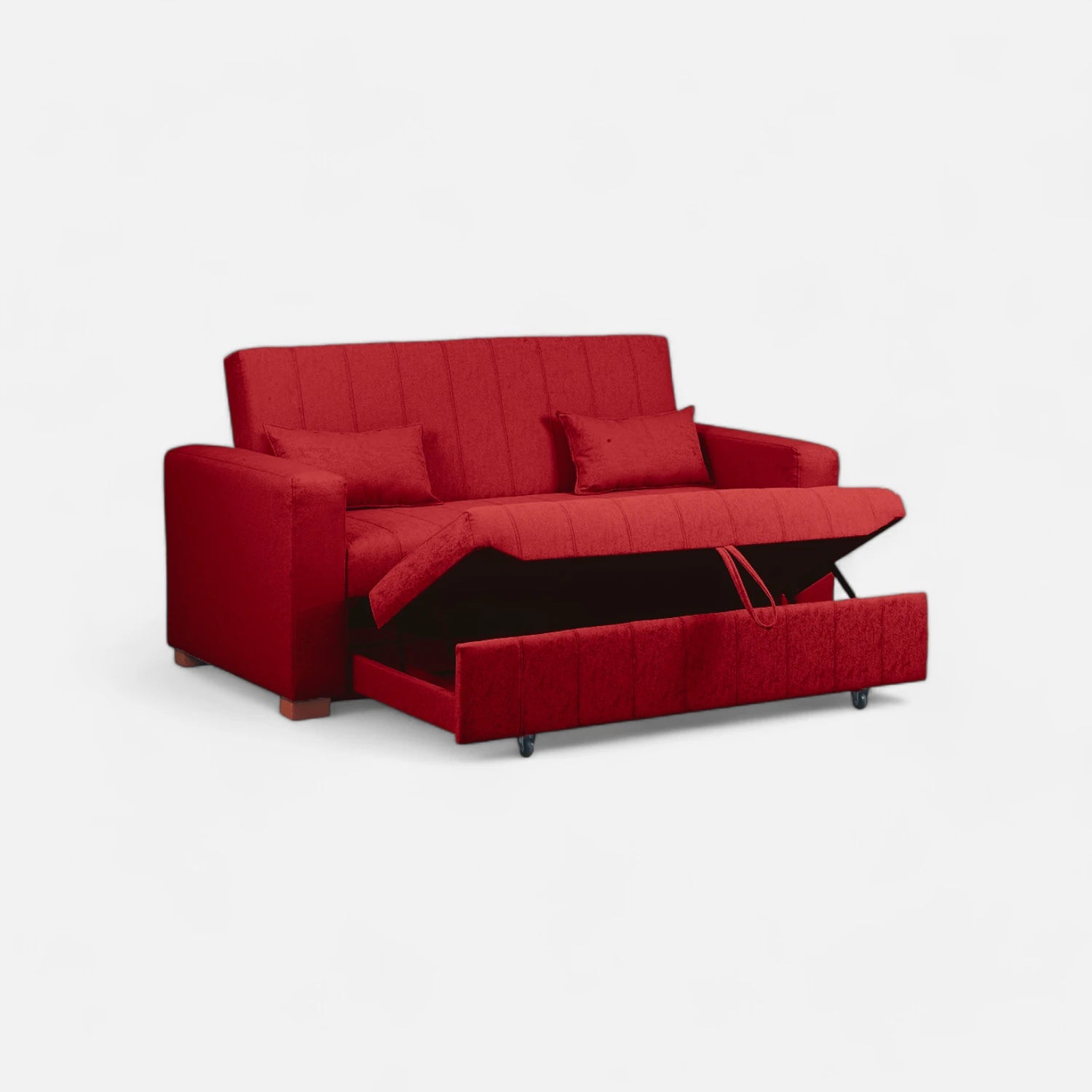 Sofá Cama Olivia - Tela Lino Sidelli Burdeo