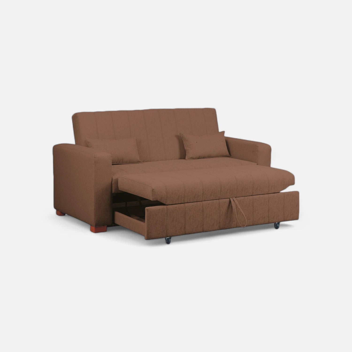 Sofá Cama Olivia - Tela Lino Sidelli Café