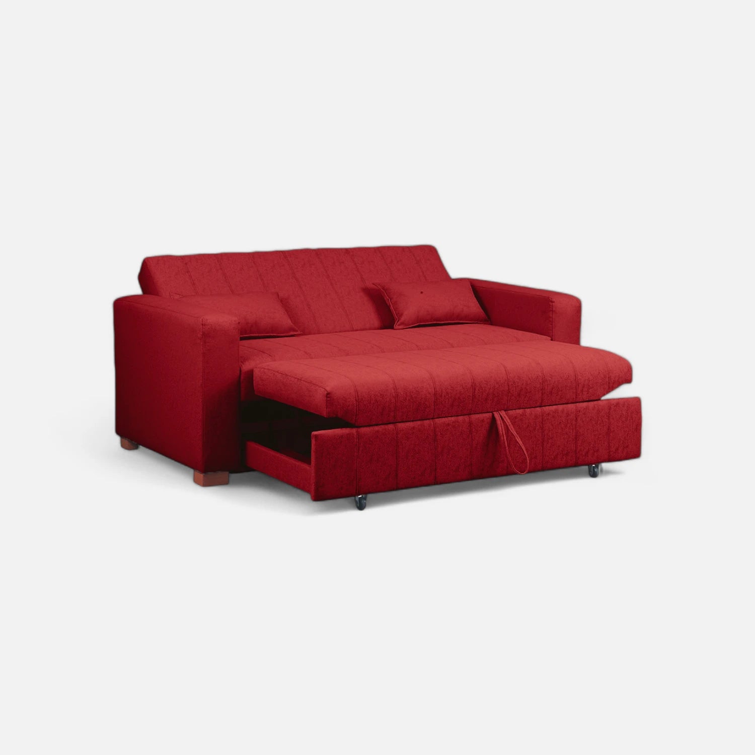 Sofá Cama Olivia - Tela Lino Sidelli Burdeo