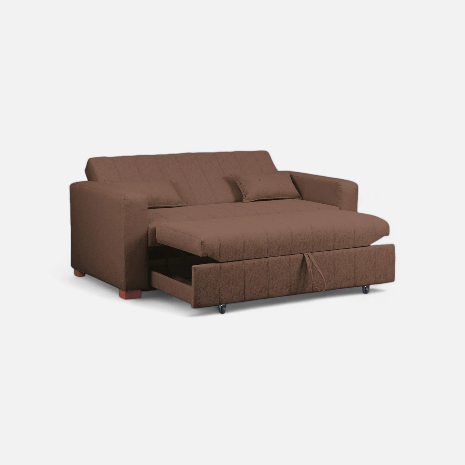 Sofá Cama Olivia - Tela Lino Sidelli Café