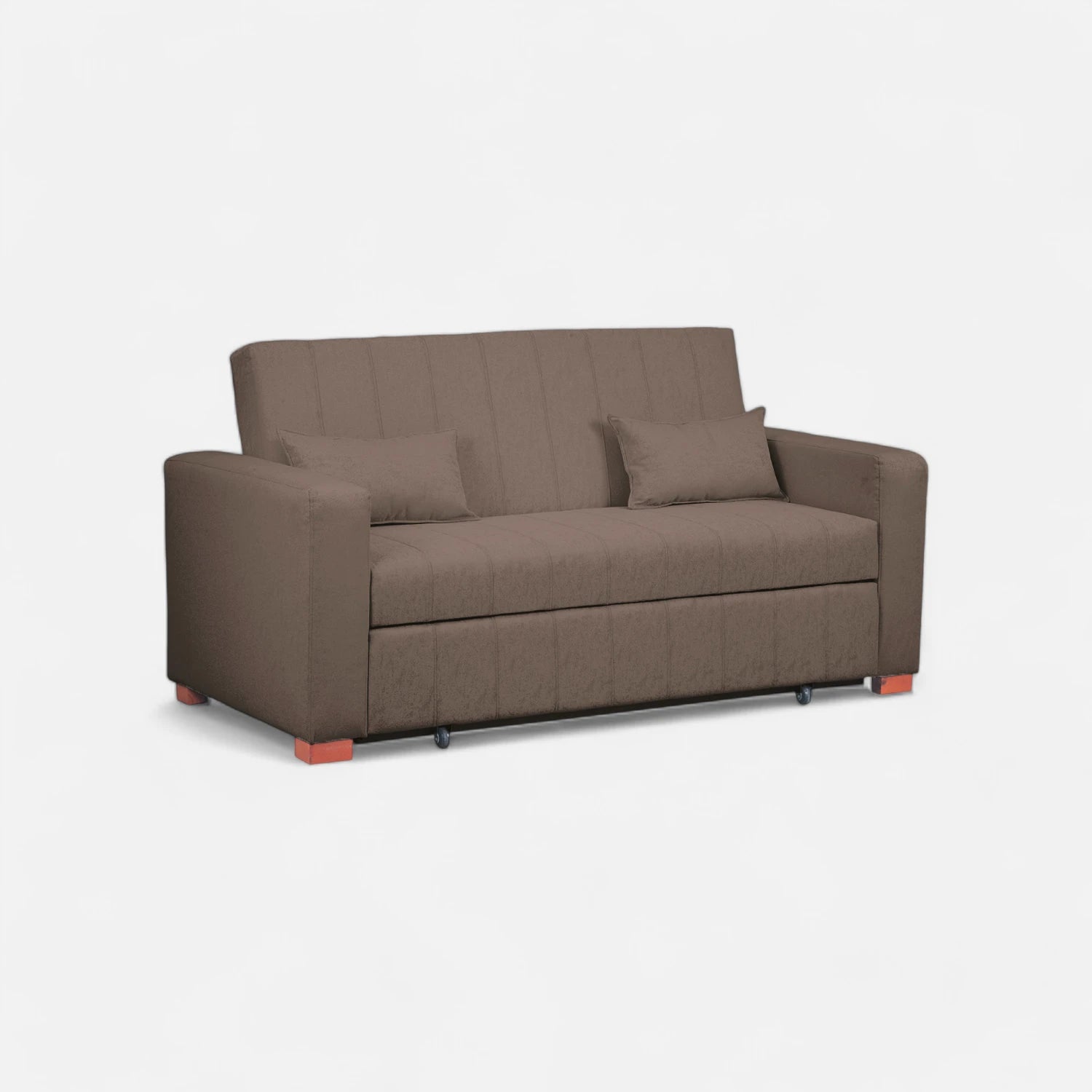 Sofá Cama Olivia - Tela Lino Bahía Café