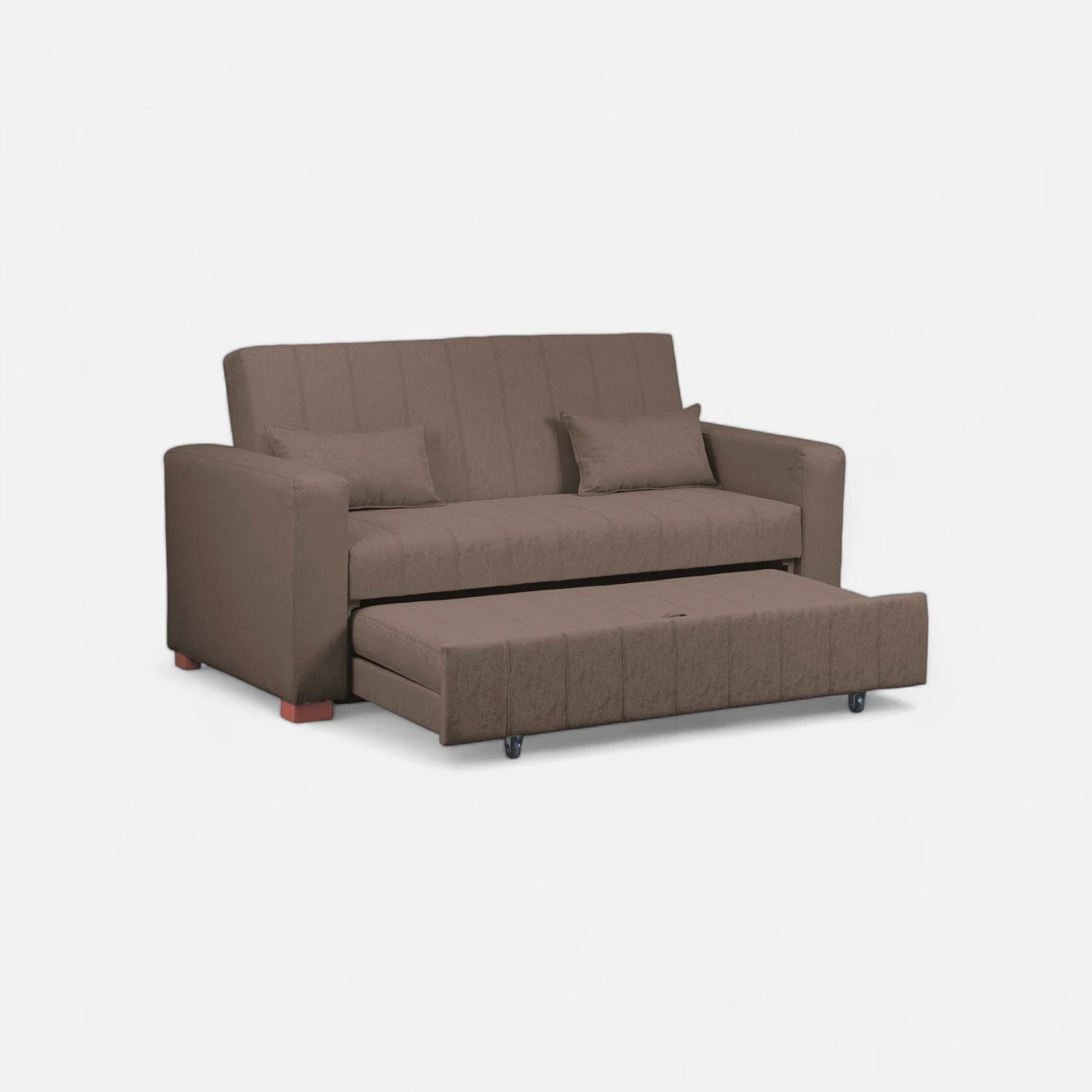 Sofá Cama Olivia - Tela Lino Bahía Café