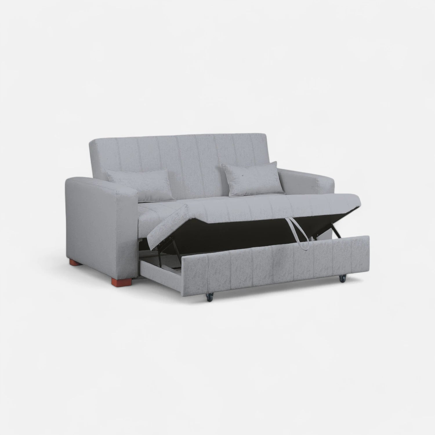 Sofá Cama Olivia - Tela Lino Bahía Gris