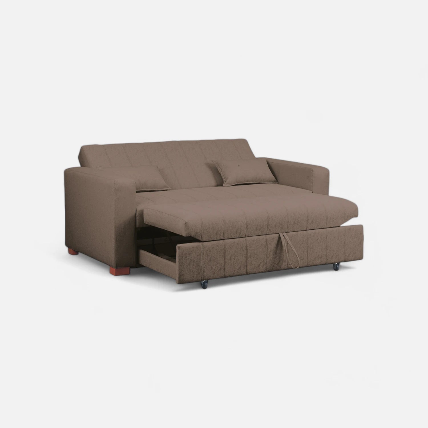 Sofá Cama Olivia - Tela Lino Bahía Café