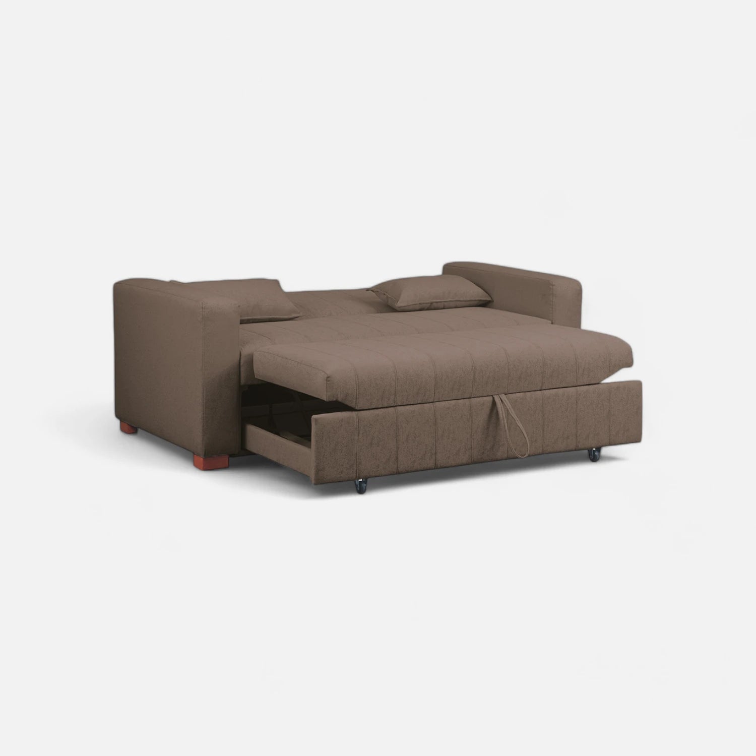 Sofá Cama Olivia - Tela Lino Bahía Café