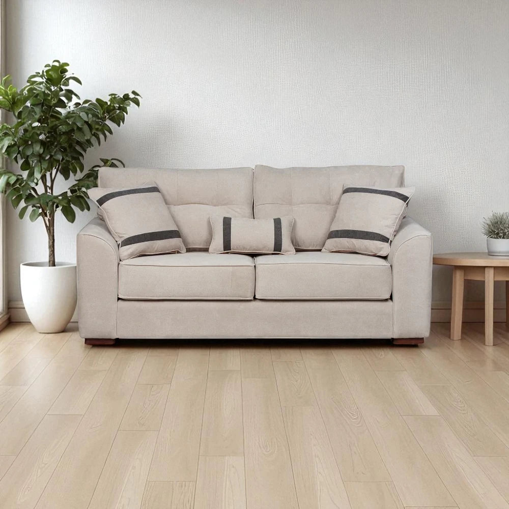 Sofá Monik 3 Cuerpos - Tela Lino Finesse Beige