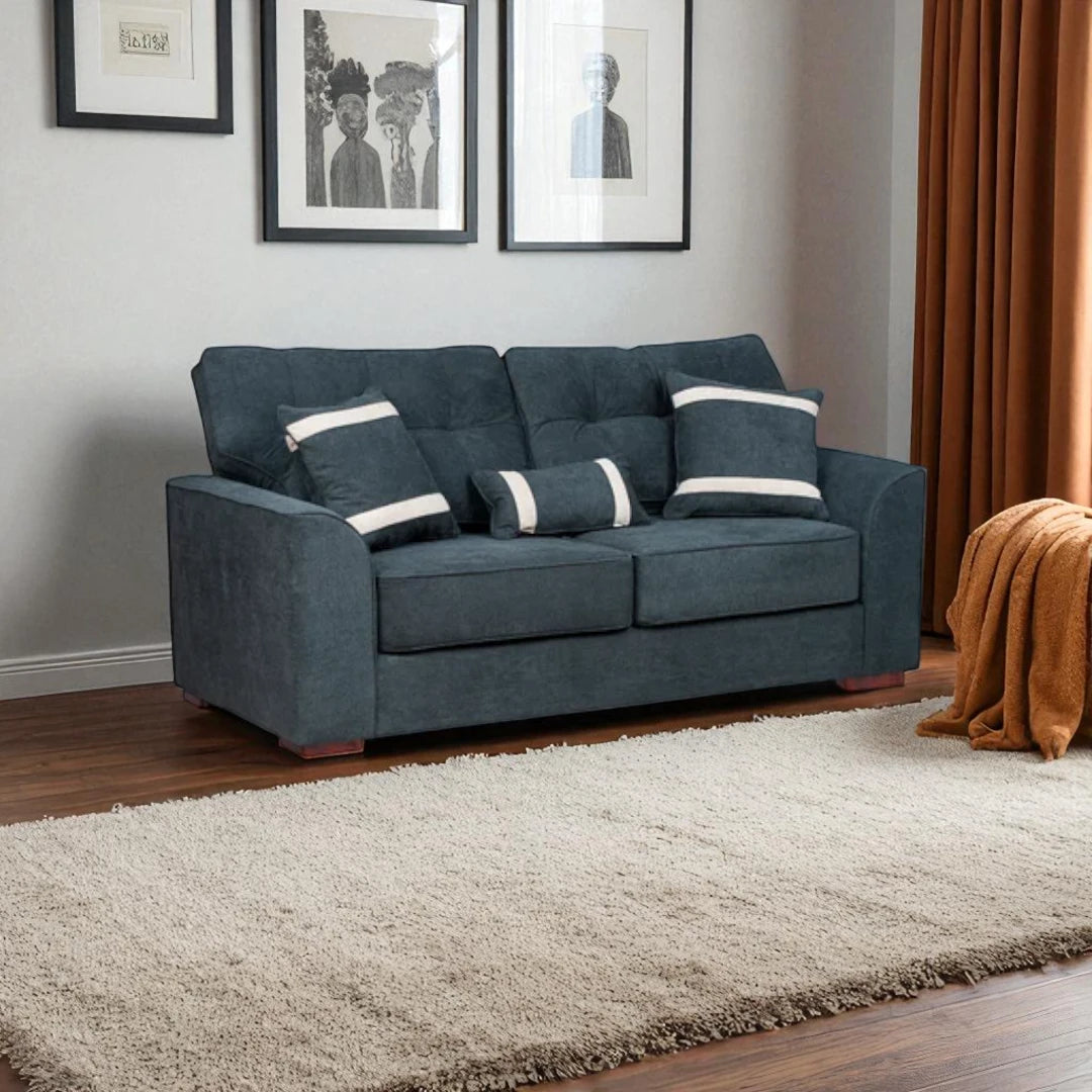 Sofá Monik 3 Cuerpos - Tela Lino Finesse Gris Piedra