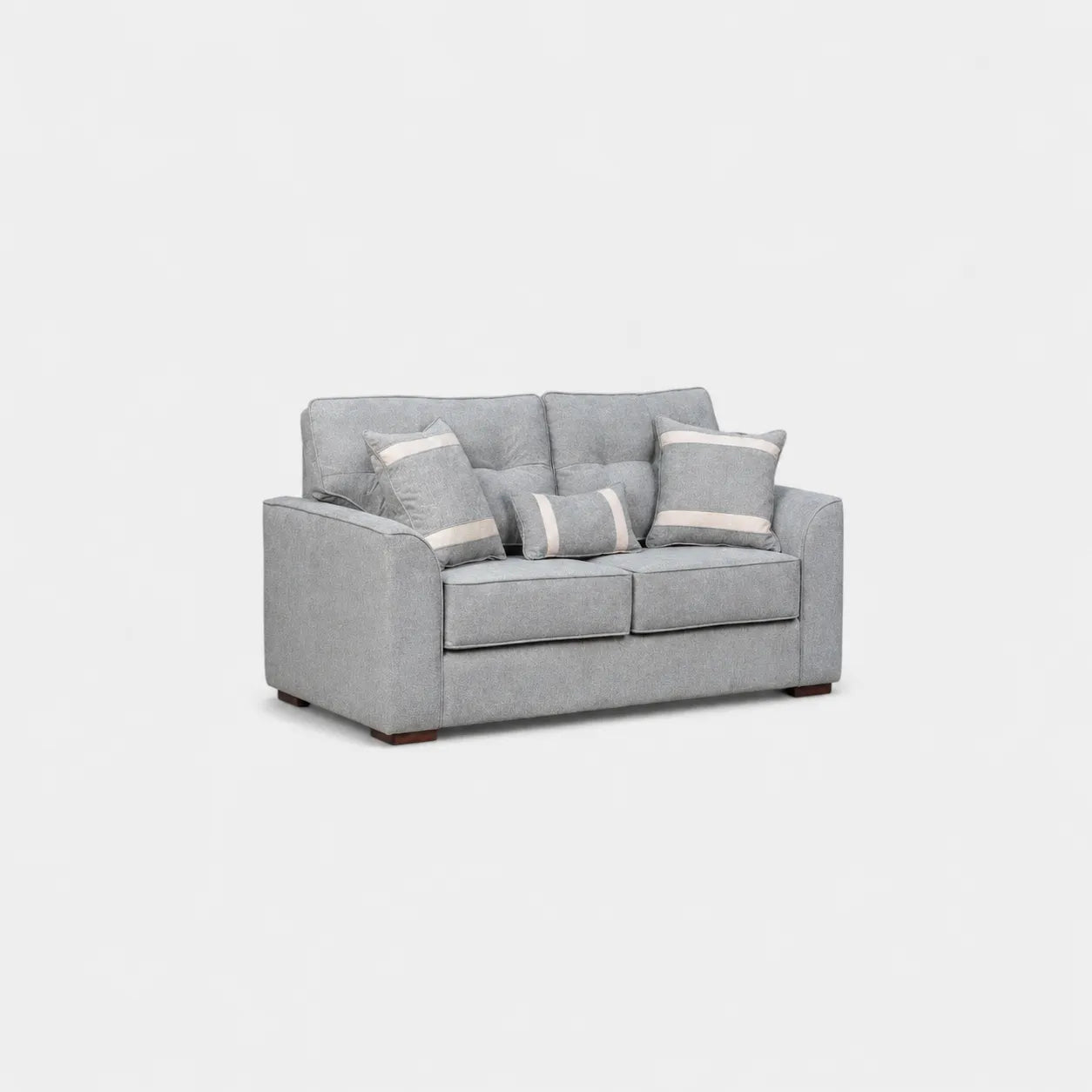 Sofá Monik 2 Cuerpos - Tela Lino Finesse Gris Claro