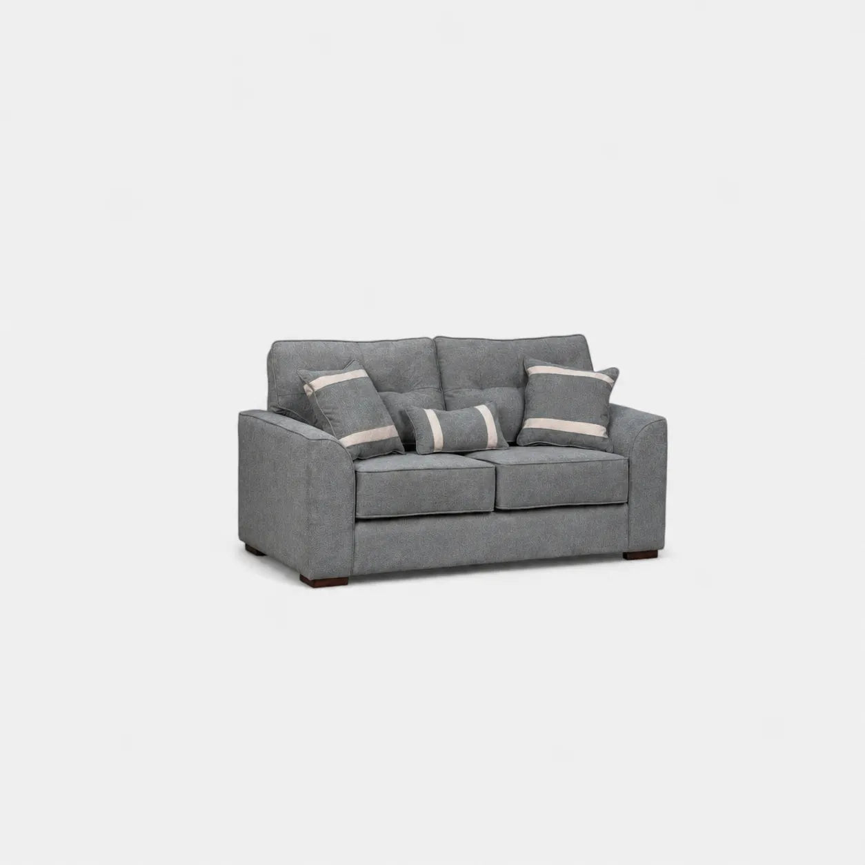Sofá Monik 2 Cuerpos - Tela Lino Finesse Gris Neutro