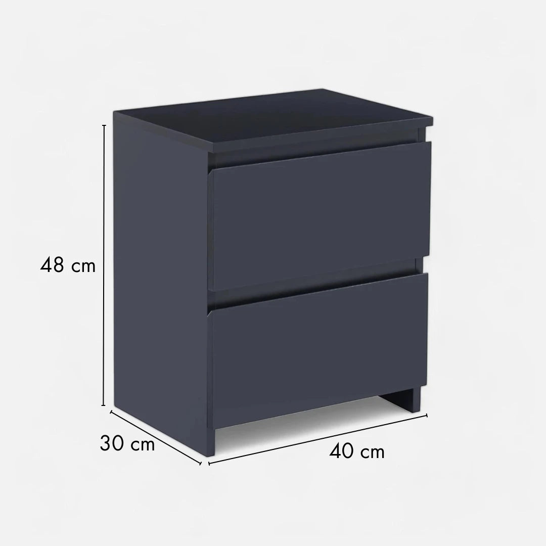 Velador Cajon Doble Minimal Oscuro