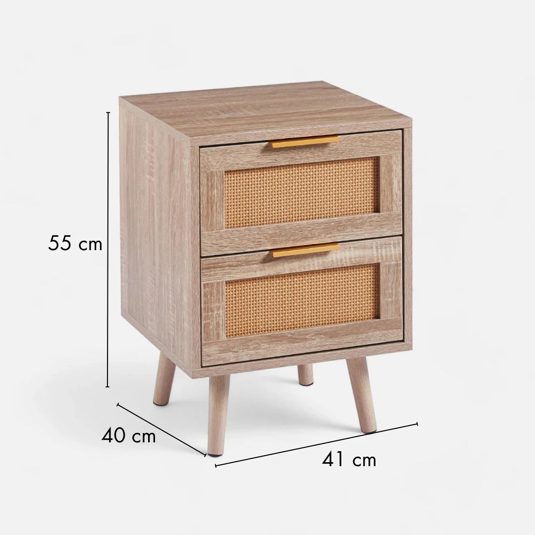 Velador Eames Mesh Doble - Madera Oscura