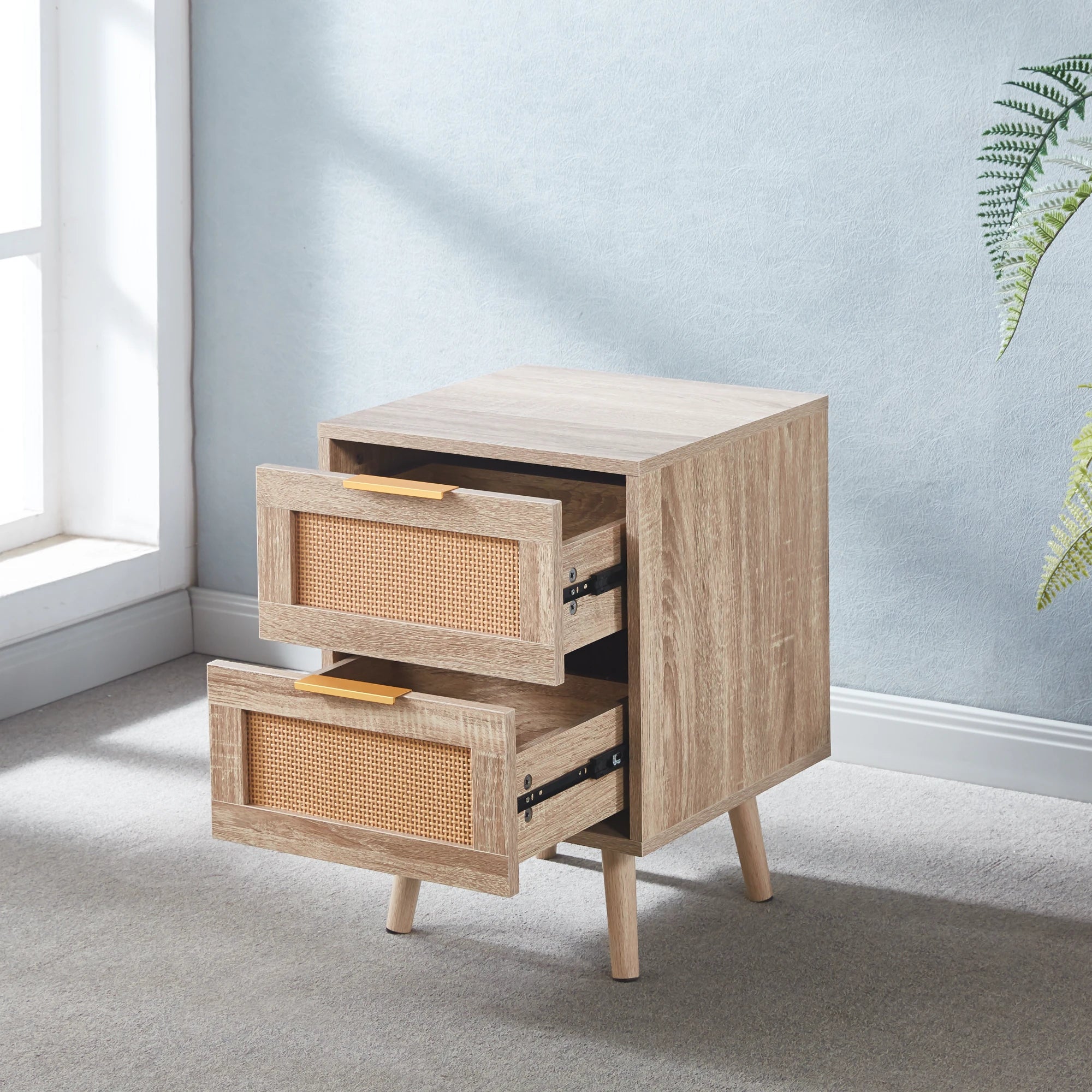 Velador Eames Mesh Doble - Madera Oscura