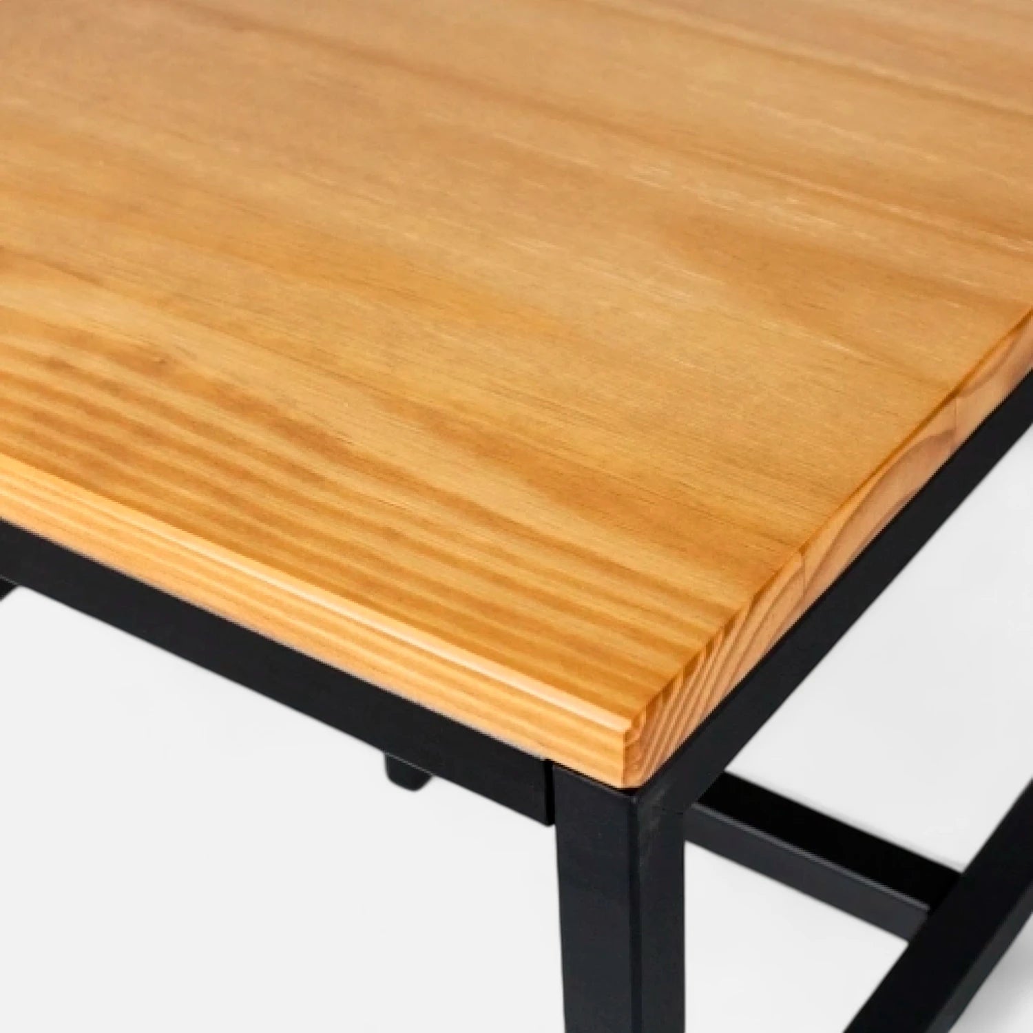 Velador Lateral de 2 Niveles - Madera Clara