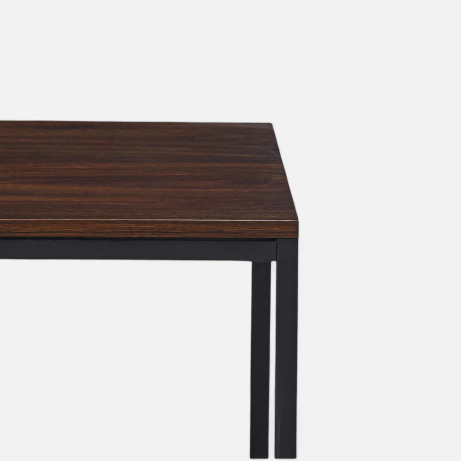 Velador Lateral de 2 Niveles - Madera Oscura