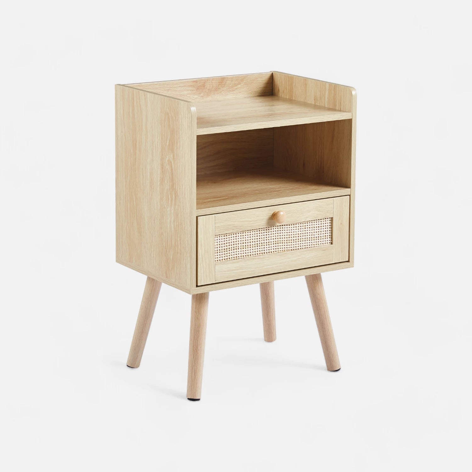 Velador Mesh Rattan con Cajon y Espacio
