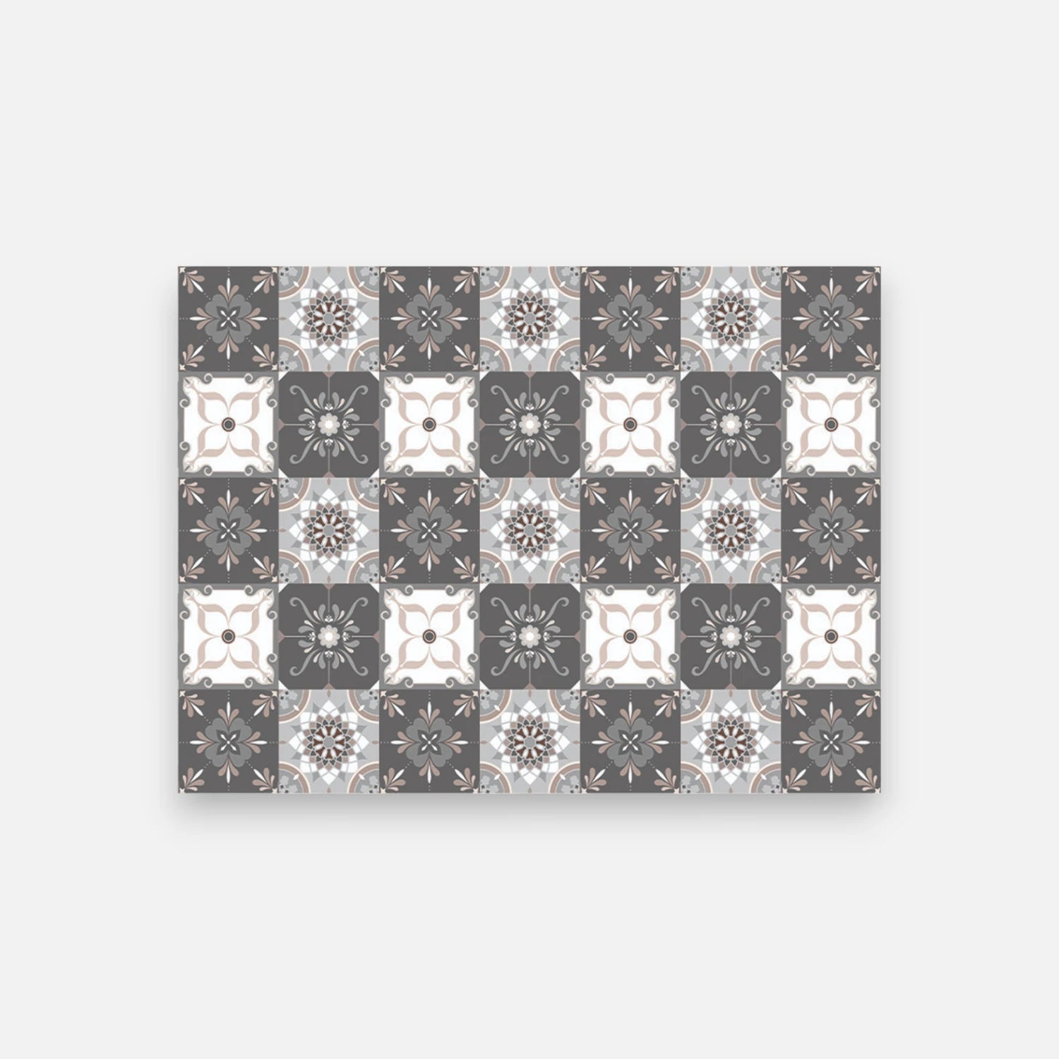 Alfombra Baldosa Clásica Gris