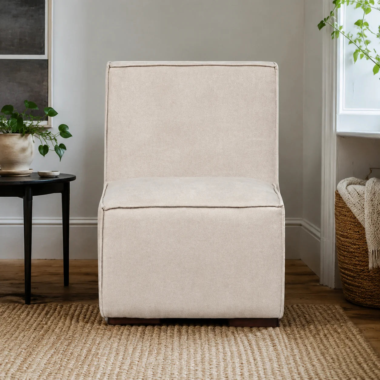 Butaca sin Brazo - Tela Lino Finesse Beige