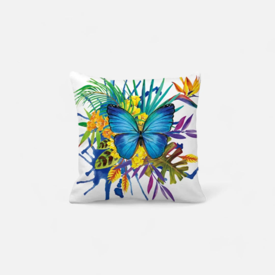 Cojín Decorativo Mariposa Azul