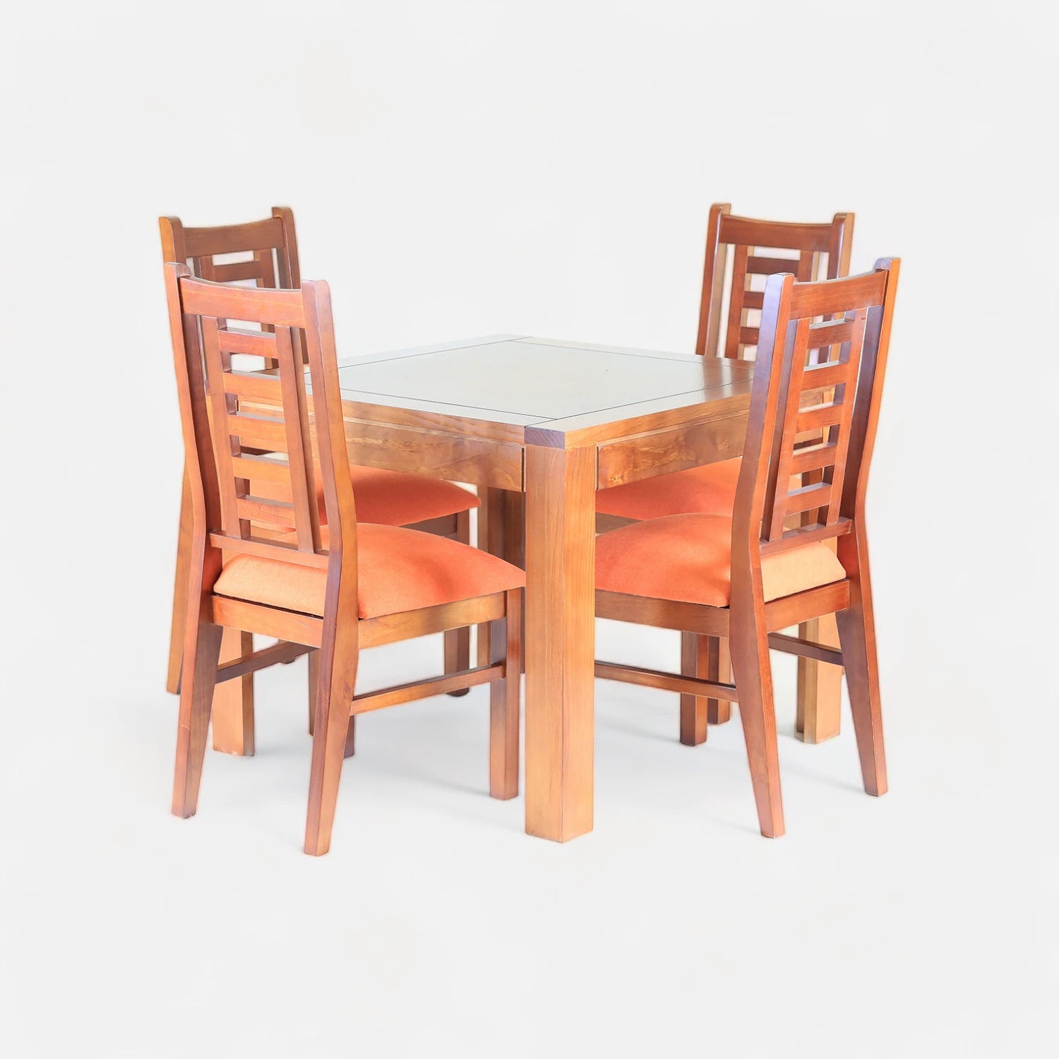 Comedor Rayenco Raulí - 4 Sillas Tapiz Naranjo