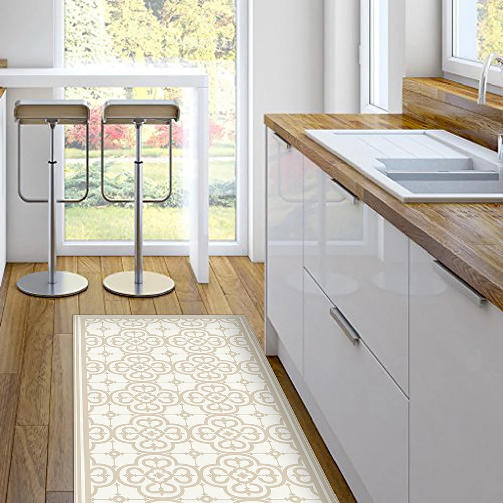 Alfombra Flor Árabe Arena